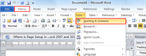 spell and grammar chekcer in ms. word