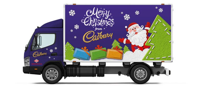 cadbury truck christmas
