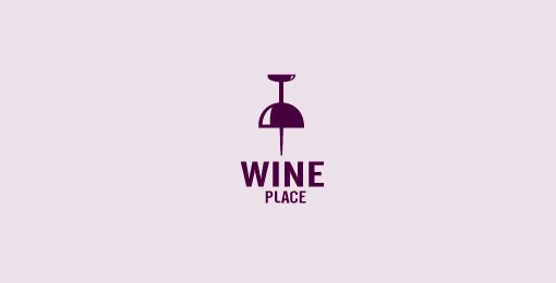 logo wine place dengan makna ganda