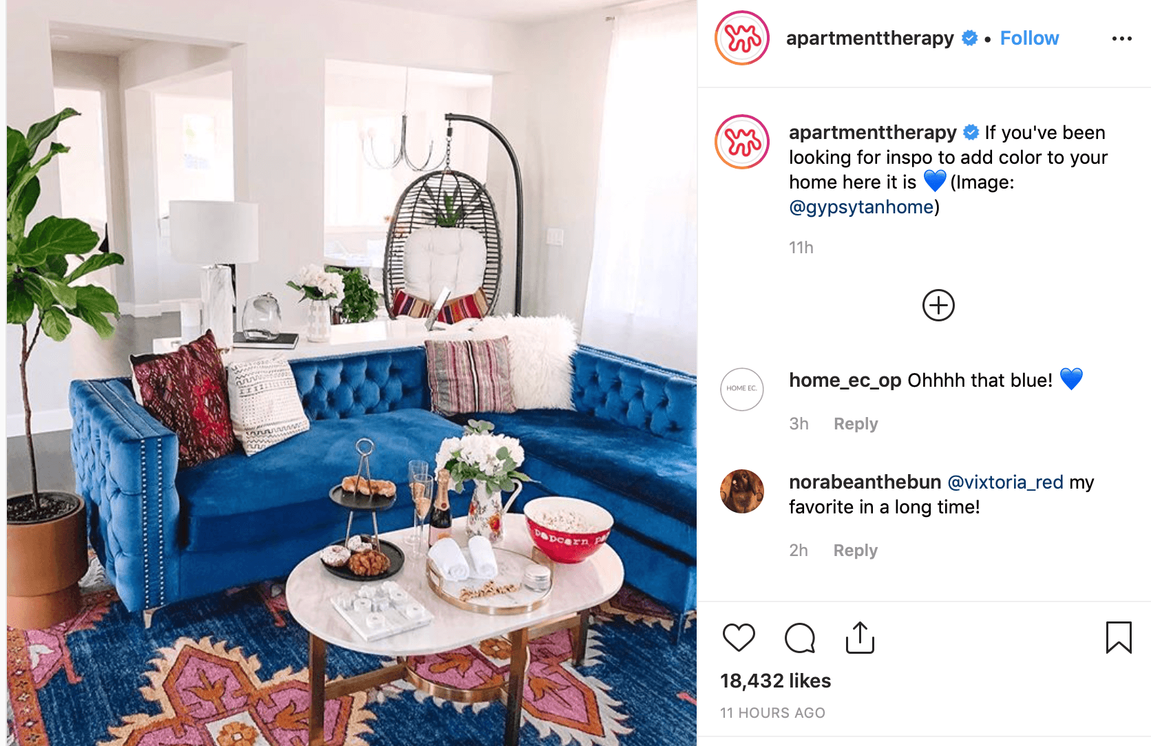 cara jualan di instagram akun apartmenttherapy