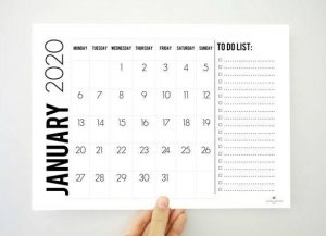 desain kalender elegan