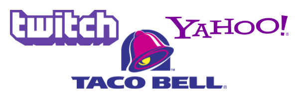 purple brand logo examples