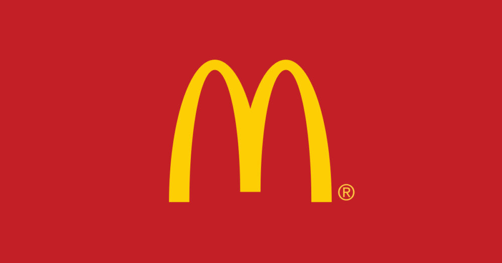 mcdonald's logo with red background