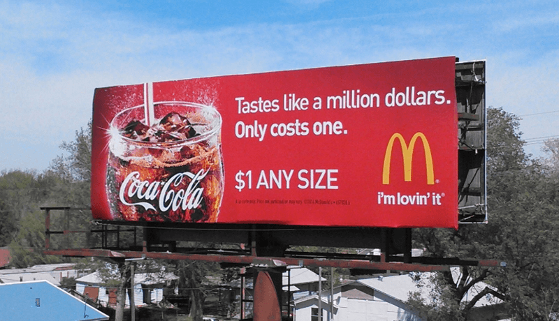 coca cola billboard copywriting