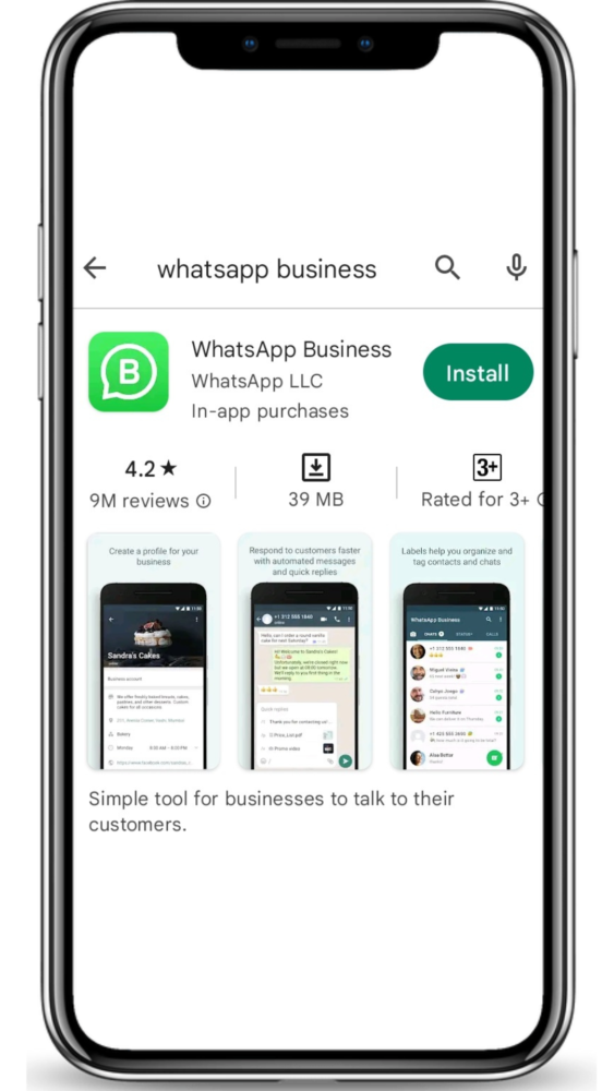 whatsapp business on play store